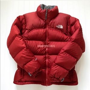 North Face 700 Nuptse Red Puffer